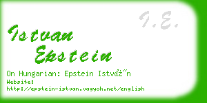 istvan epstein business card